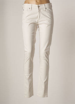 Pantalon slim blanc INDI & COLD pour femme