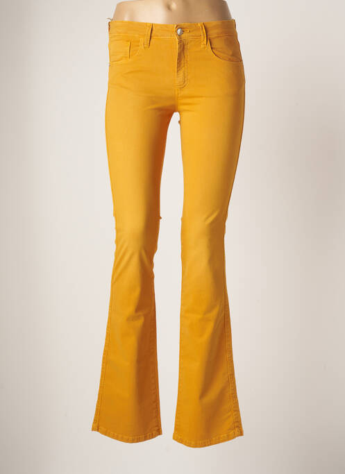 Pantalon droit jaune INDI & COLD pour femme