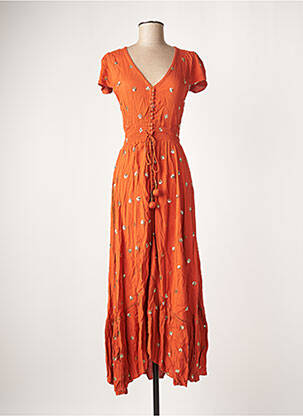 Robe longue orange GOA pour femme