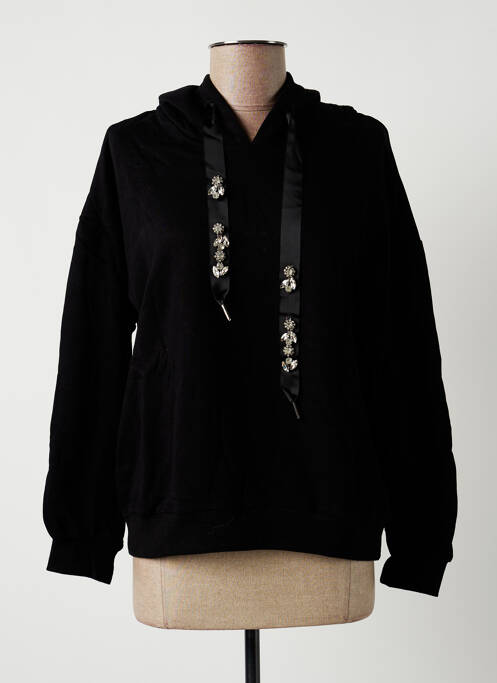 Sweat-shirt à capuche noir MON PETIT BIKINI pour femme