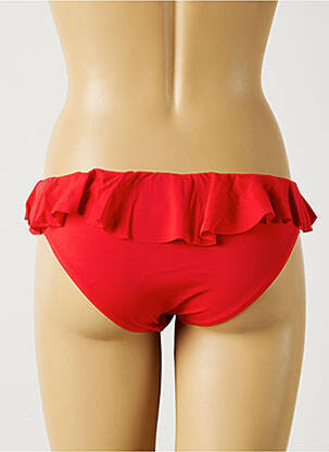 Bas de maillot de bain effet matière satinée culotte rouge MON PETIT BIKINI femme