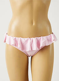 Bas de maillot de bain effet matière satinée culotte rose MON PETIT BIKINI femme