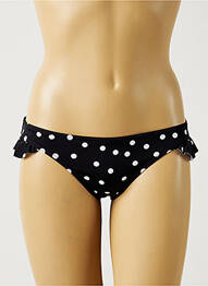 Bas de maillot de bain effet matière satinée culotte noir MON PETIT BIKINI femme