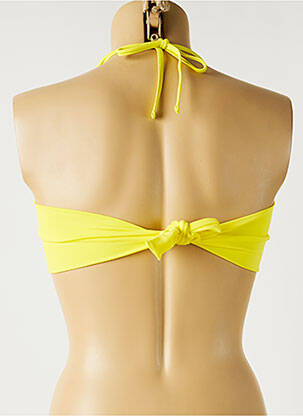Haut de maillot de bain fermeture liens à nouer haut soutien-gorge avec mousse de rembourrage amovible jaune MON PETIT BIKINI femme
