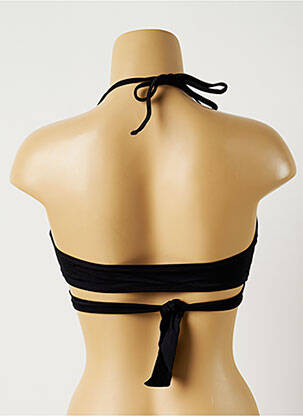 Haut de maillot de bain fermeture liens à nouer haut bandeau noir MON PETIT BIKINI femme