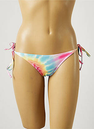 Bas de maillot de bain effet matière satinée bikini rose MON PETIT BIKINI femme