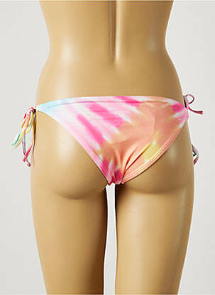 Bas de maillot de bain effet matière satinée bikini rose MON PETIT BIKINI femme