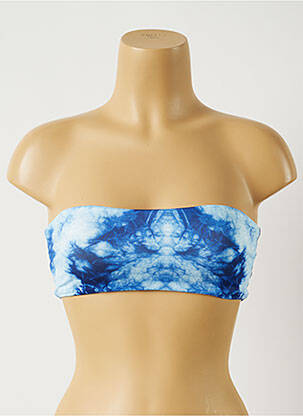 Haut de maillot de bain stretch haut bandeau bleu MON PETIT BIKINI femme