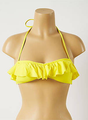 Haut de maillot de bain stretch haut bandeau jaune MON PETIT BIKINI femme