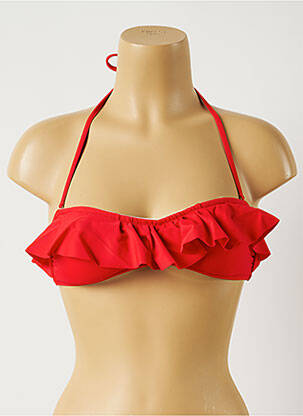Haut de maillot de bain stretch haut bandeau rouge MON PETIT BIKINI femme