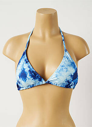 Haut de maillot de bain stretch haut triangles bleu MON PETIT BIKINI femme