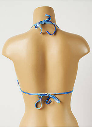 Haut de maillot de bain stretch haut triangles bleu MON PETIT BIKINI femme