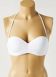 Haut de maillot de bain stretch haut soutien-gorge balconnet blanc MON PETIT BIKINI femme