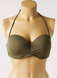 Haut de maillot de bain stretch haut soutien-gorge emboitant vert MON PETIT BIKINI femme