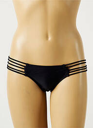 Bas de maillot de bain effet matière satinée culotte noir MON PETIT BIKINI femme