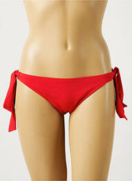 Bas de maillot de bain effet matière satinée bikini rouge MON PETIT BIKINI femme