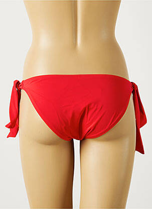 Bas de maillot de bain effet matière satinée bikini rouge MON PETIT BIKINI femme