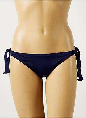 Bas de maillot de bain tissage satiné bikini bleu MON PETIT BIKINI femme
