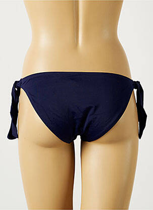 Bas de maillot de bain tissage satiné bikini bleu MON PETIT BIKINI femme