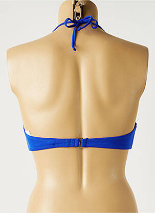 Haut de maillot de bain bretelles élastiquées haut soutien-gorge push-up bleu MON PETIT BIKINI femme