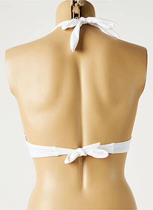 Haut de maillot de bain stretch haut soutien-gorge push-up blanc MON PETIT BIKINI femme