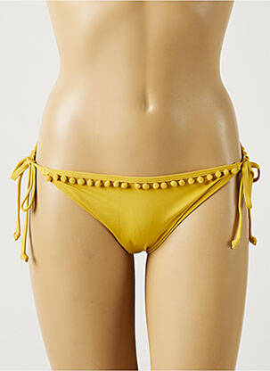 Bas de maillot de bain tissage satiné bikini jaune BILLABONG X SINCERELY JULES femme
