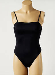 Maillot de bain 1 pièce effet matière satinée noir NOHOLITA MON PETIT BIKINI femme