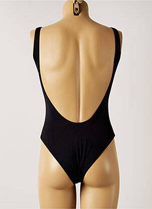 Maillot de bain 1 pièce effet matière satinée noir MON PETIT BIKINI femme