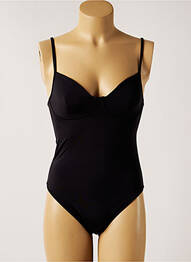 Maillot de bain 1 pièce effet matière satinée noir NOHOLITA MON PETIT BIKINI femme