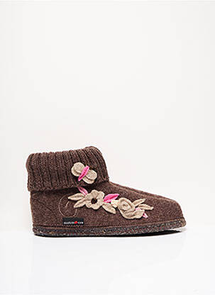 Chaussons/Pantoufles marron HAFLINGER pour femme
