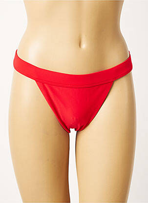 Bas de maillot de bain stretch string rouge KHASSANI femme