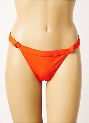 Bas de maillot de bain stretch string orange KHASSANI femme