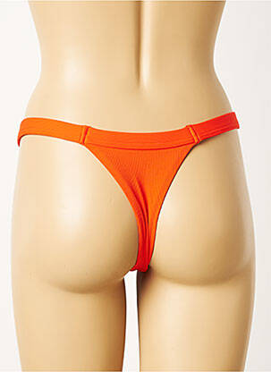 Bas de maillot de bain stretch string orange KHASSANI femme