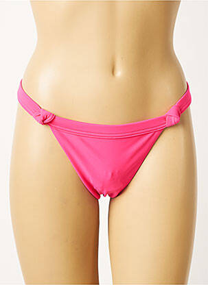 Bas de maillot de bain stretch string rose KHASSANI femme