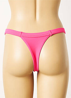 Bas de maillot de bain stretch string rose KHASSANI femme