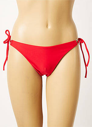 Bas de maillot de bain stretch bikini rouge KHASSANI femme