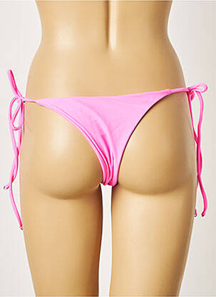 Bas de maillot de bain stretch bikini rose KHASSANI femme