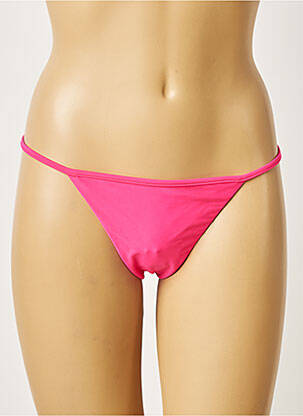 Bas de maillot de bain stretch string rose KHASSANI femme