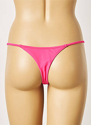 Bas de maillot de bain stretch string rose KHASSANI femme