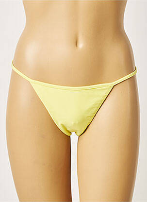 Bas de maillot de bain stretch string jaune KHASSANI femme