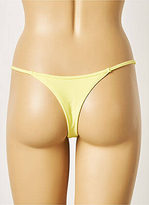 Bas de maillot de bain stretch string jaune KHASSANI femme