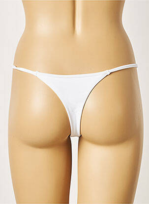 Bas de maillot de bain stretch string blanc KHASSANI femme
