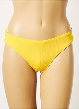 Bas de maillot de bain stretch culotte jaune KHASSANI femme