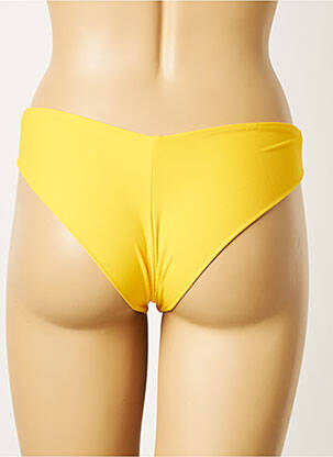 Bas de maillot de bain stretch culotte jaune KHASSANI femme