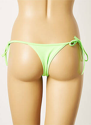 Bas de maillot de bain fermeture liens à nouer bikini vert KHASSANI femme