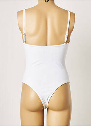 Maillot de bain 1 pièce stretch blanc KHASSANI femme