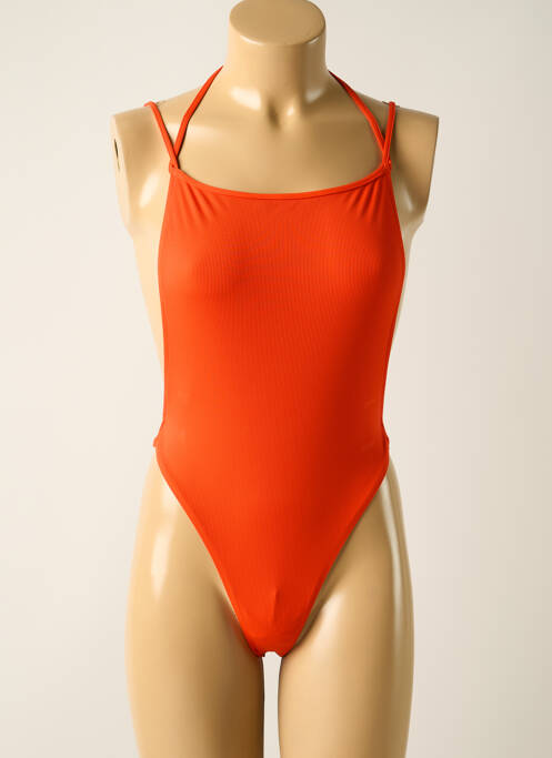 Maillot de bain 1 pièce orange KHASSANI pour femme