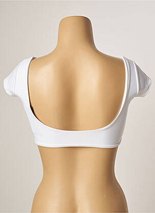 Haut de maillot de bain stretch brassieres blanc KHASSANI femme