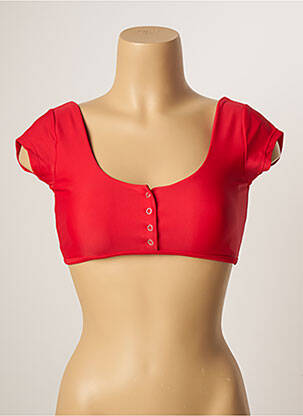 Haut de maillot de bain stretch brassieres rouge KHASSANI femme