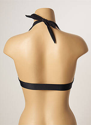 Haut de maillot de bain fermeture liens à nouer haut soutien-gorge emboitant noir KHASSANI femme